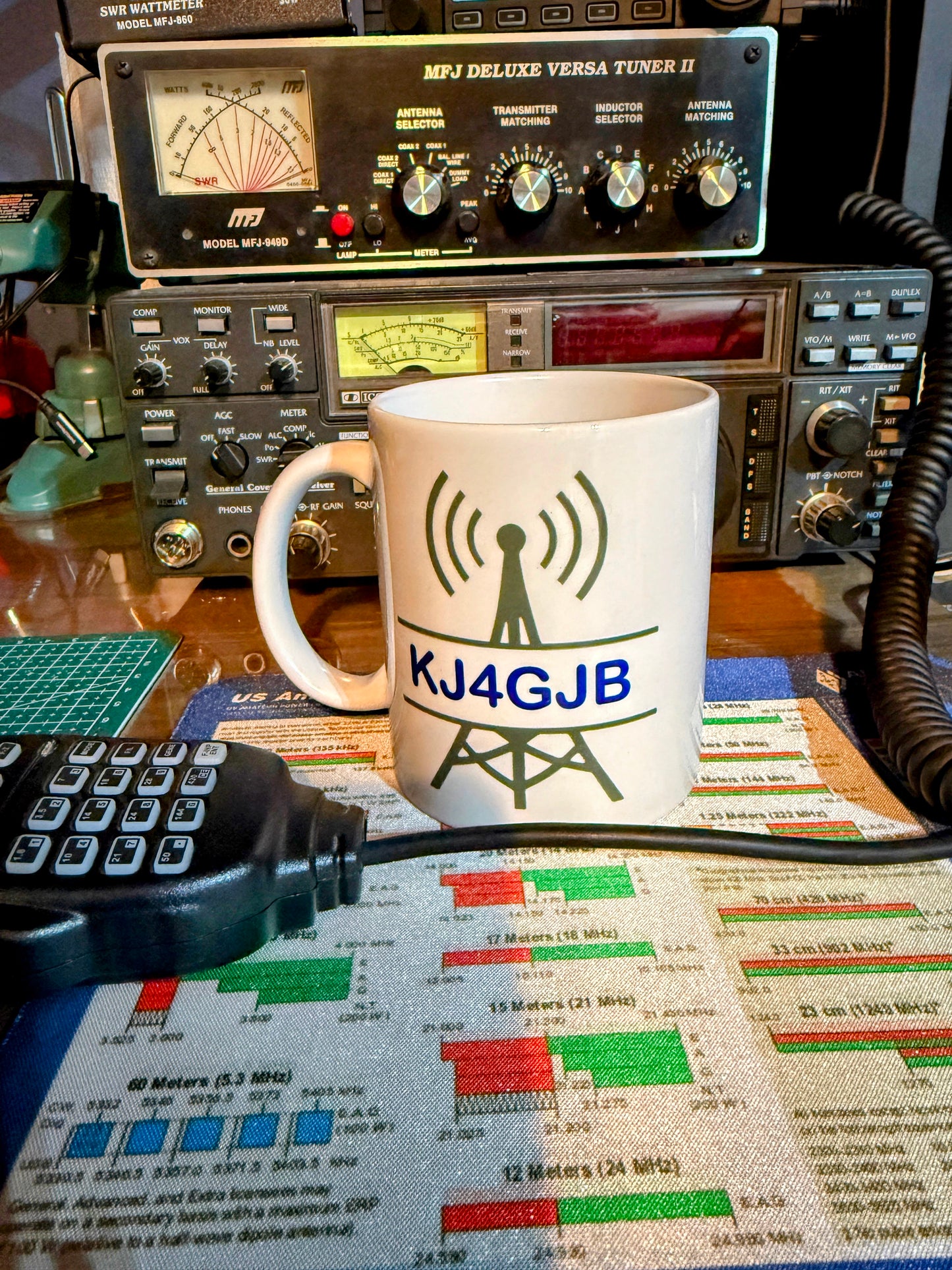 GCARA & Ham Radio Antenna White Ceramic Coffee Mug - 11 oz