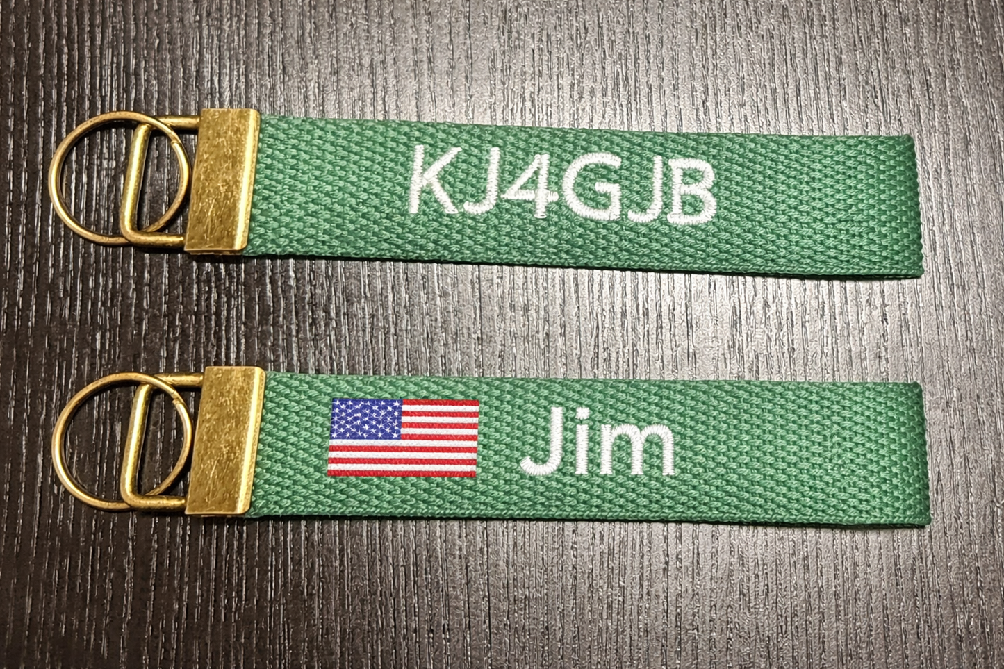 HamReady Personalized Embroidered Cotton Web Key Fob