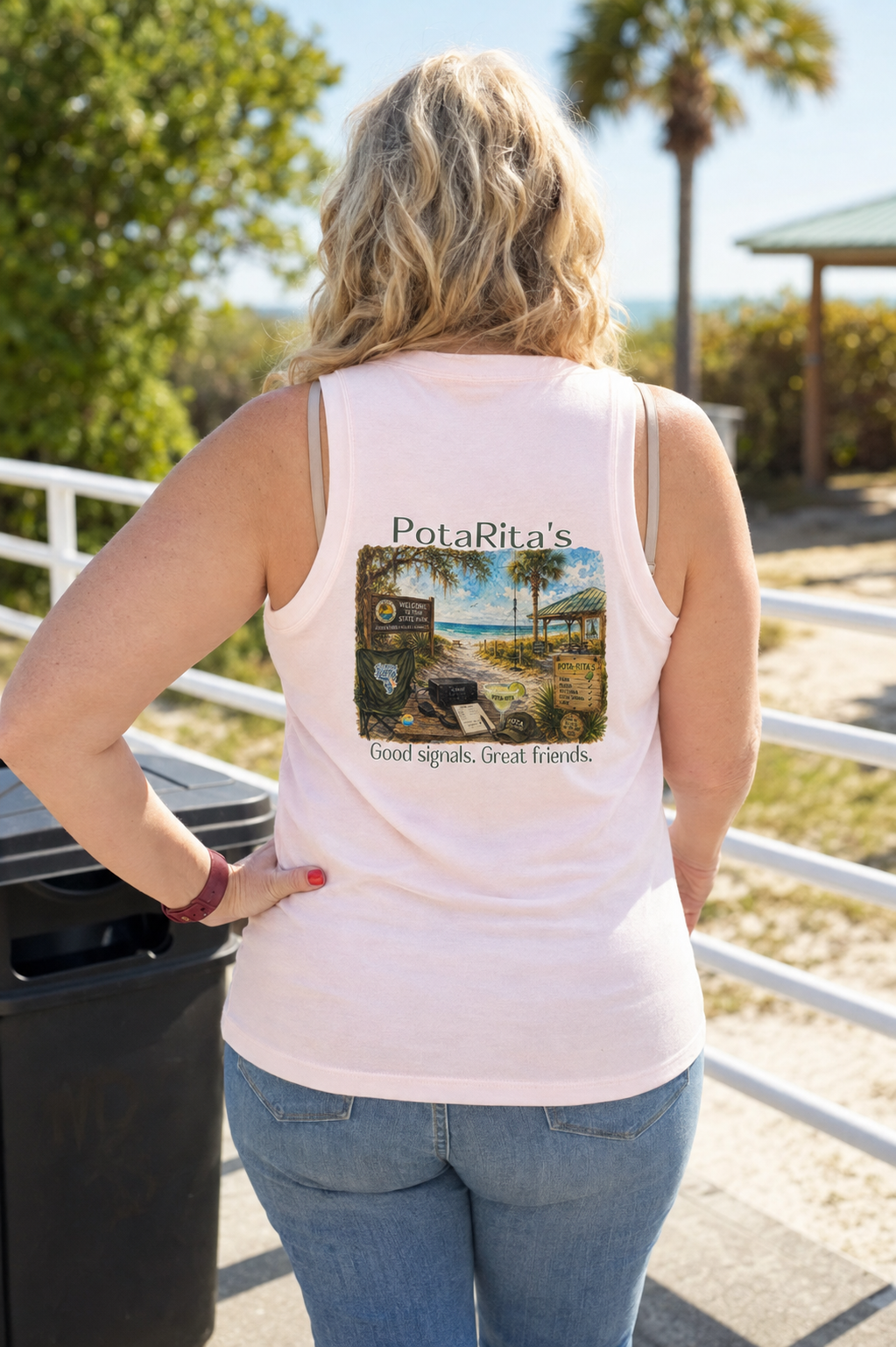 POTA-Rita™Radio T-Shirt – HamReady Coastal Series