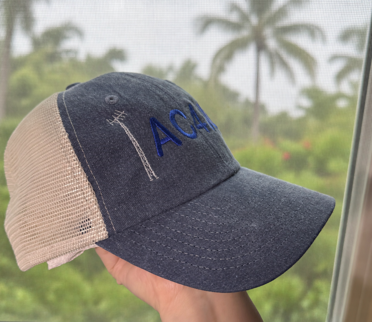 Custom Embroidered Ham Radio Call Sign Hat – Yagi Satellite Antenna Hat