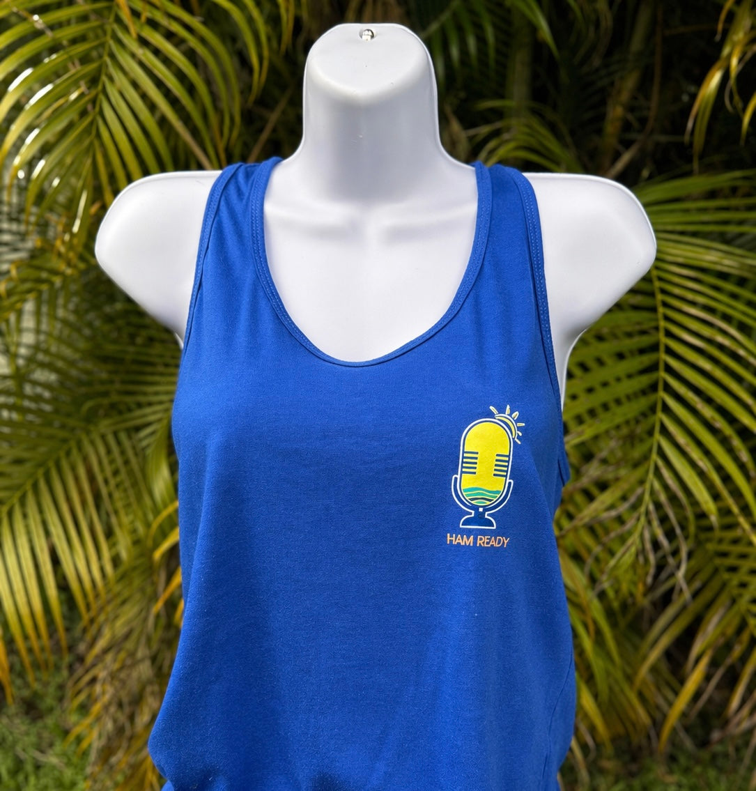 Standing By for DX Ham Radio Ladies Tank Top  HamReady Coastal Series