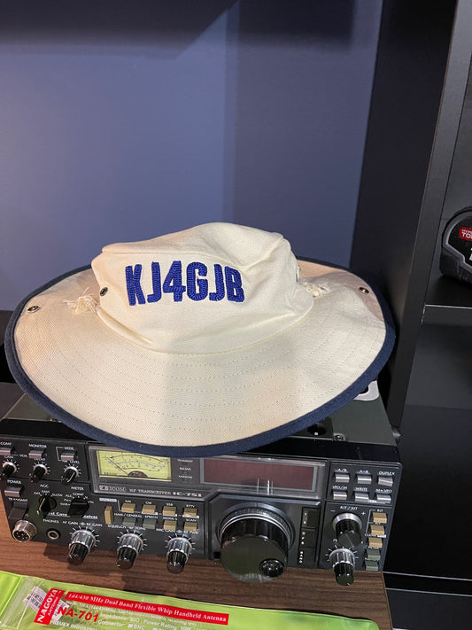 Custom Ham Radio Call Sign Outback Boonie Hat | Flat or 3D Puff Embroidery