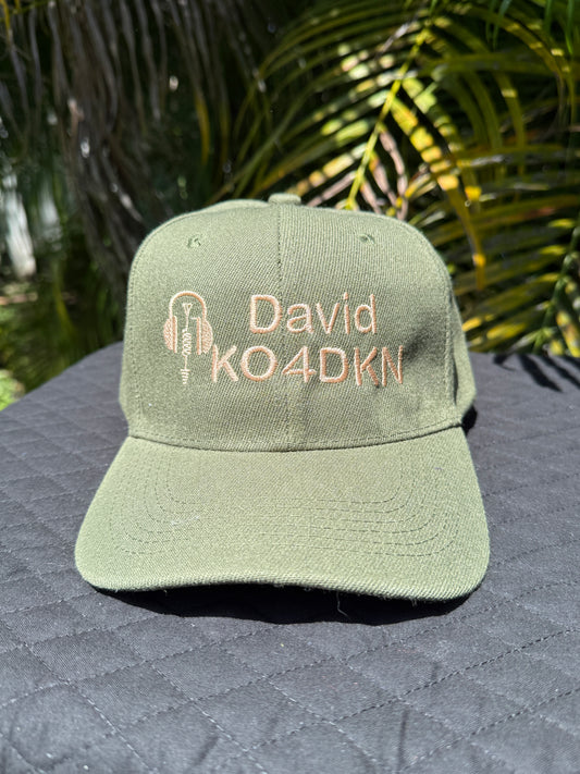 Custom Embroidered Ham Radio Call Sign Hat – Headphones