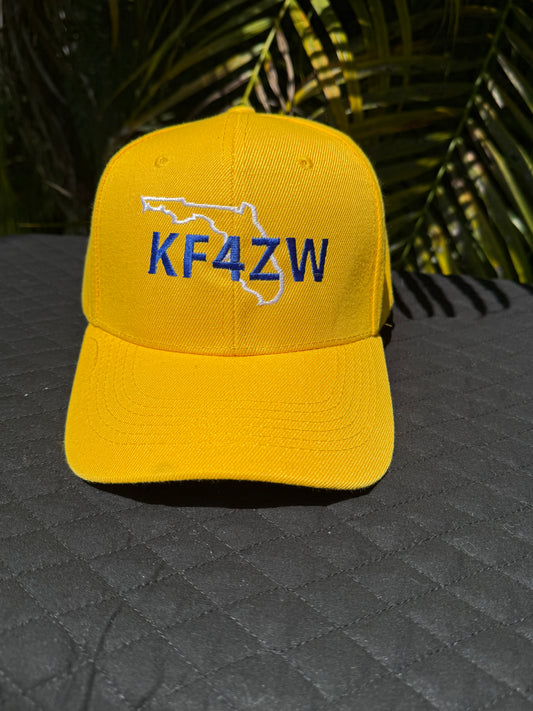 Custom Embroidered Ham Radio Call Sign Hat – Florida State Outline