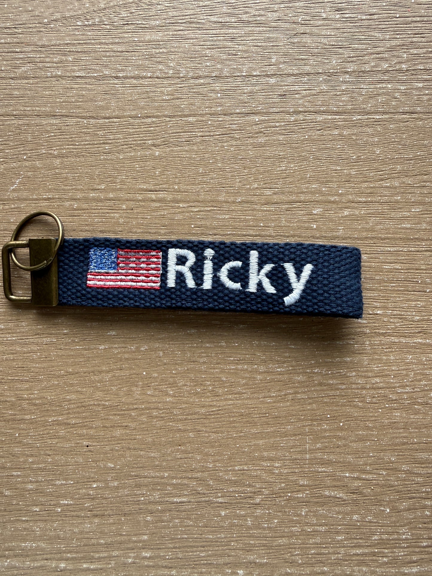 HamReady Personalized Embroidered Cotton Web Key Fob