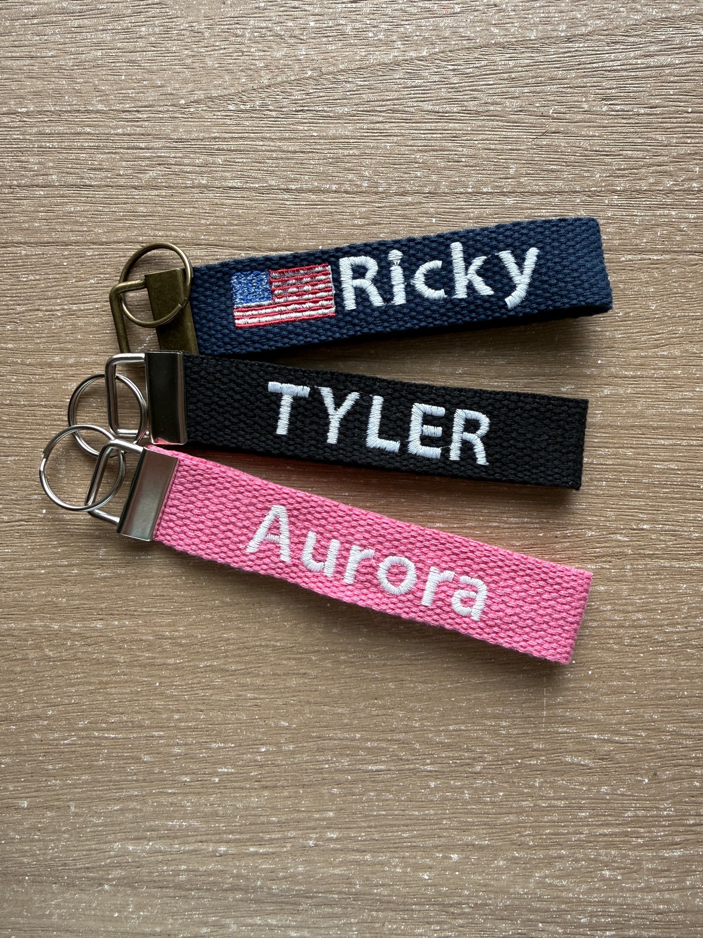 HamReady Personalized Embroidered Cotton Web Key Fob