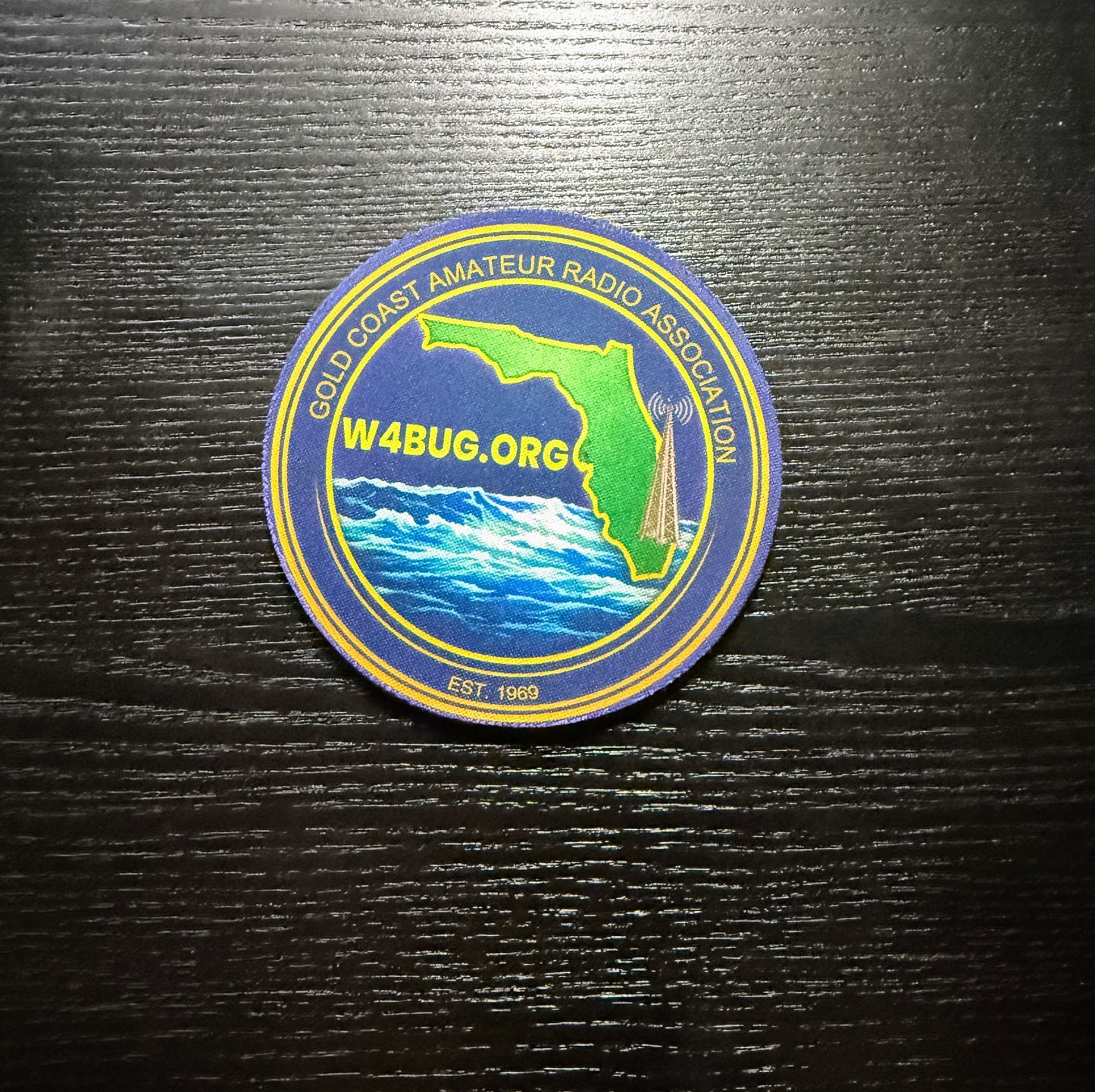 GCARA W4BUG Club Logo Neoprene Drink Coaster  4" Round