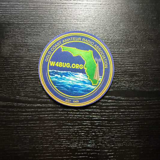GCARA W4BUG Club Logo Neoprene Drink Coaster  4" Round