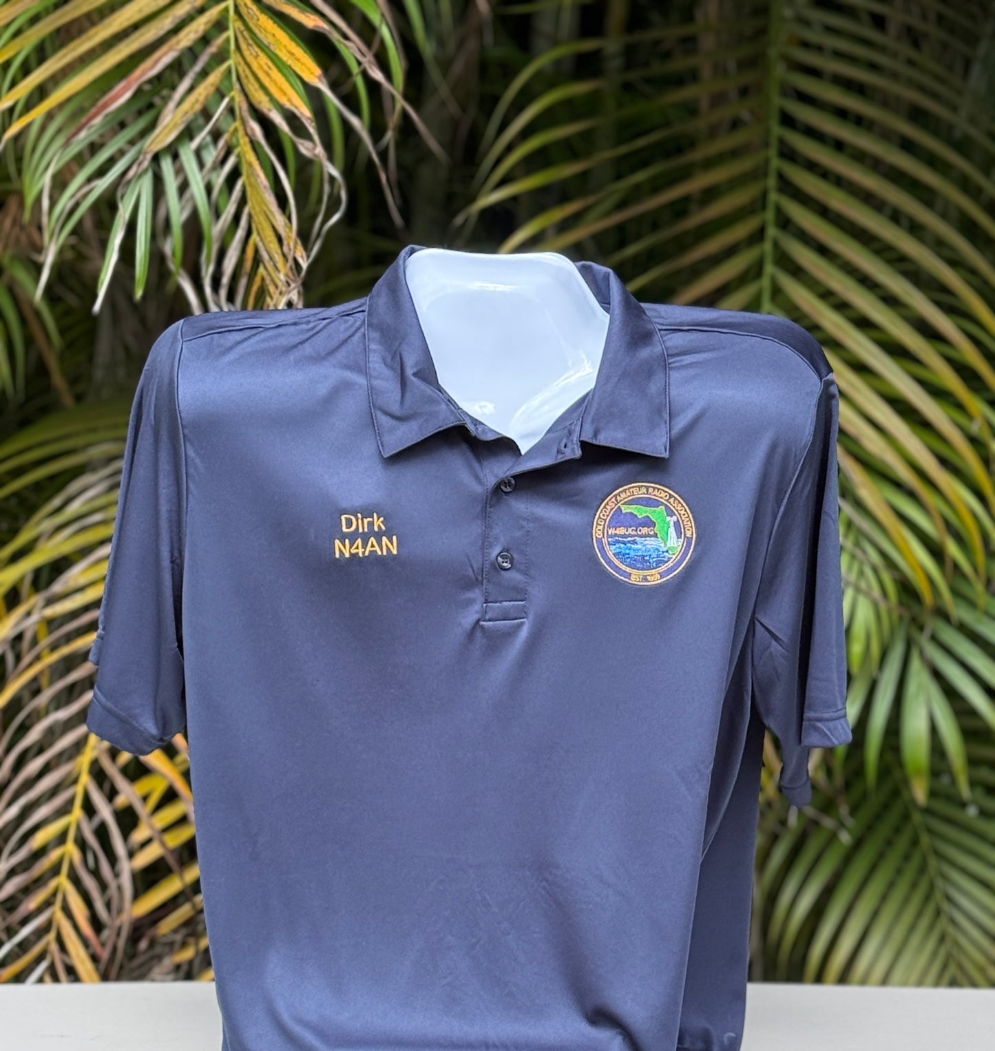 GCARA Embroidered Club Mens Polo Gold Coast Amateur Radio