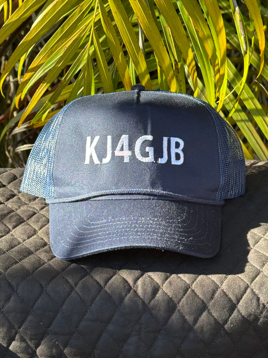Custom Embroidered Trucker Cap with Name & Ham Radio Call Sign
