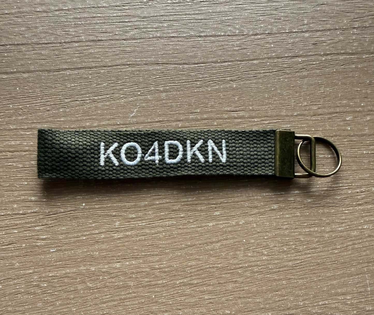 HamReady Personalized Embroidered Cotton Web Key Fob