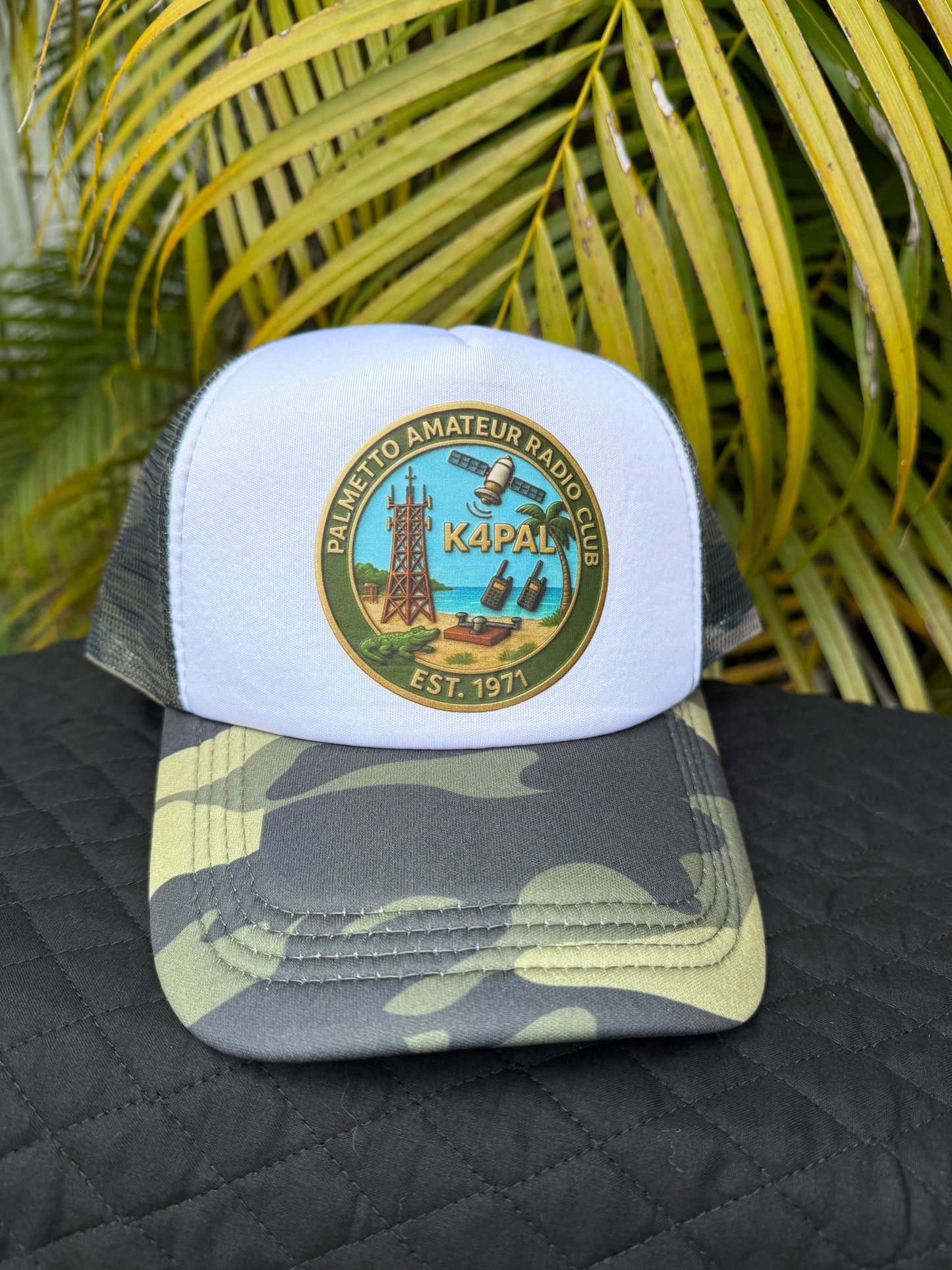 Custom Printed Ham Radio Club Logo Trucker Hat