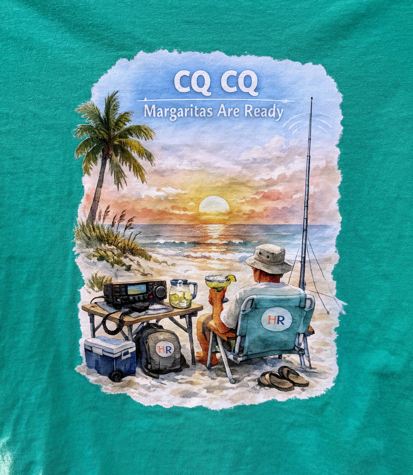 CQ CQ Margaritas Are Ready Ham Radio T-Shirt – HamReady Coastal Series