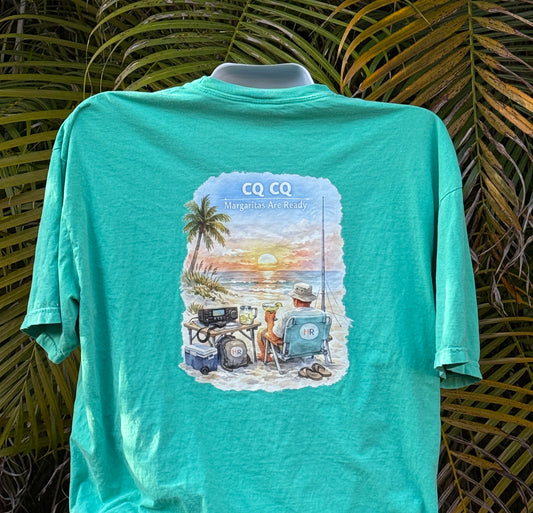 CQ CQ Margaritas Are Ready Ham Radio T-Shirt – HamReady Coastal Series