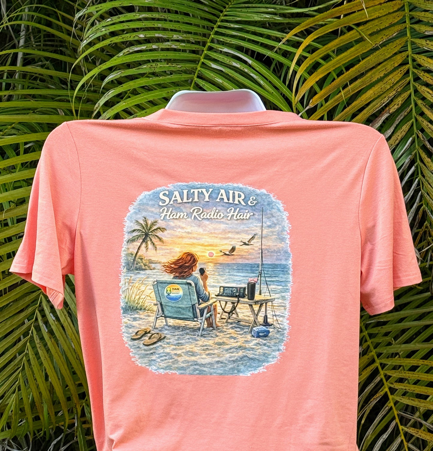 Salty Air & Ham Radio Hair Women's Coastal Ham Radio Shirt