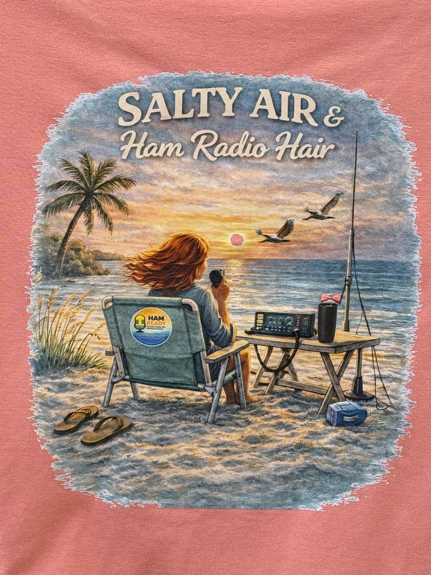 Salty Air & Ham Radio Hair Women's Coastal Ham Radio Shirt