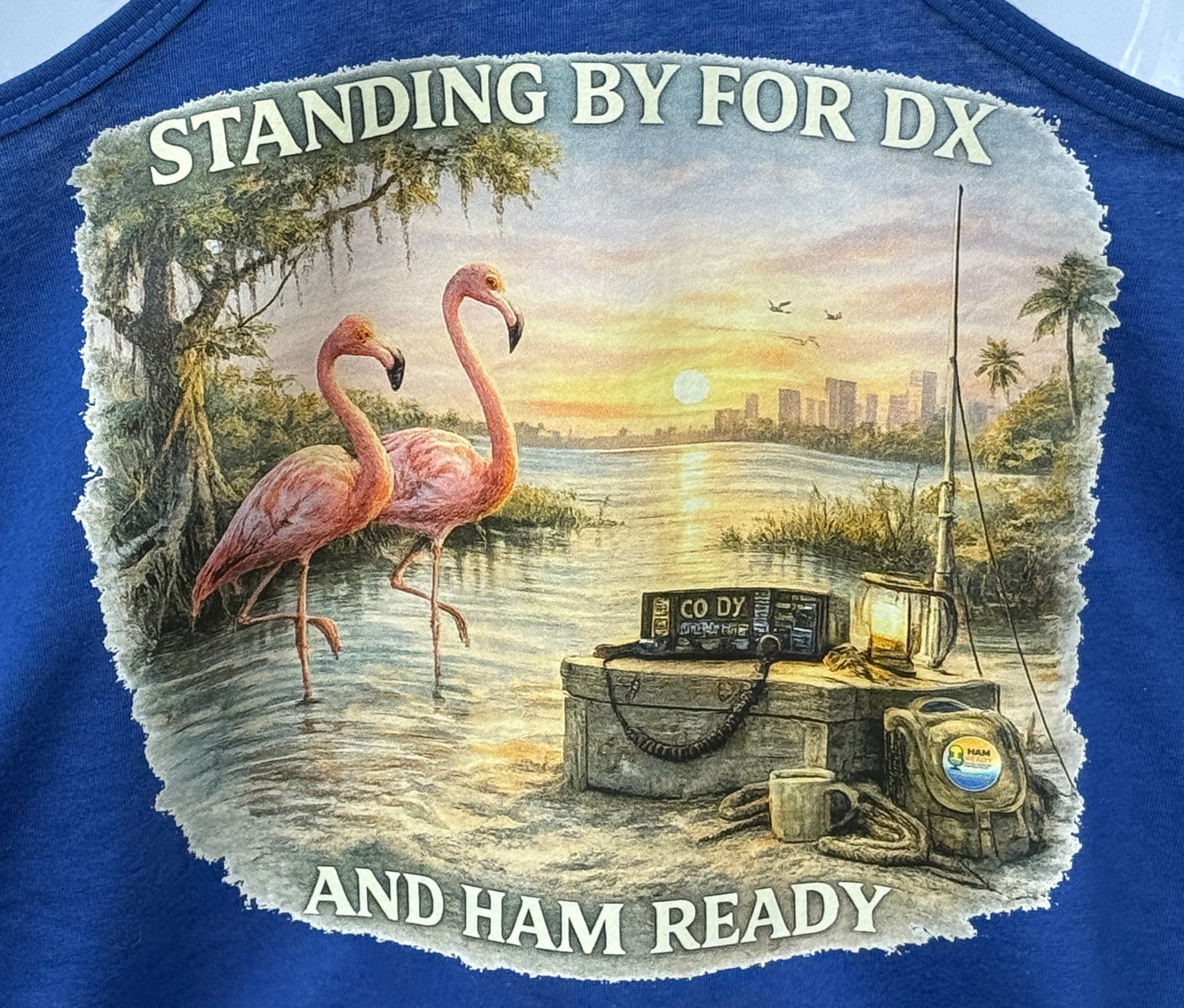 Standing By for DX Ham Radio Ladies Tank Top  HamReady Coastal Series