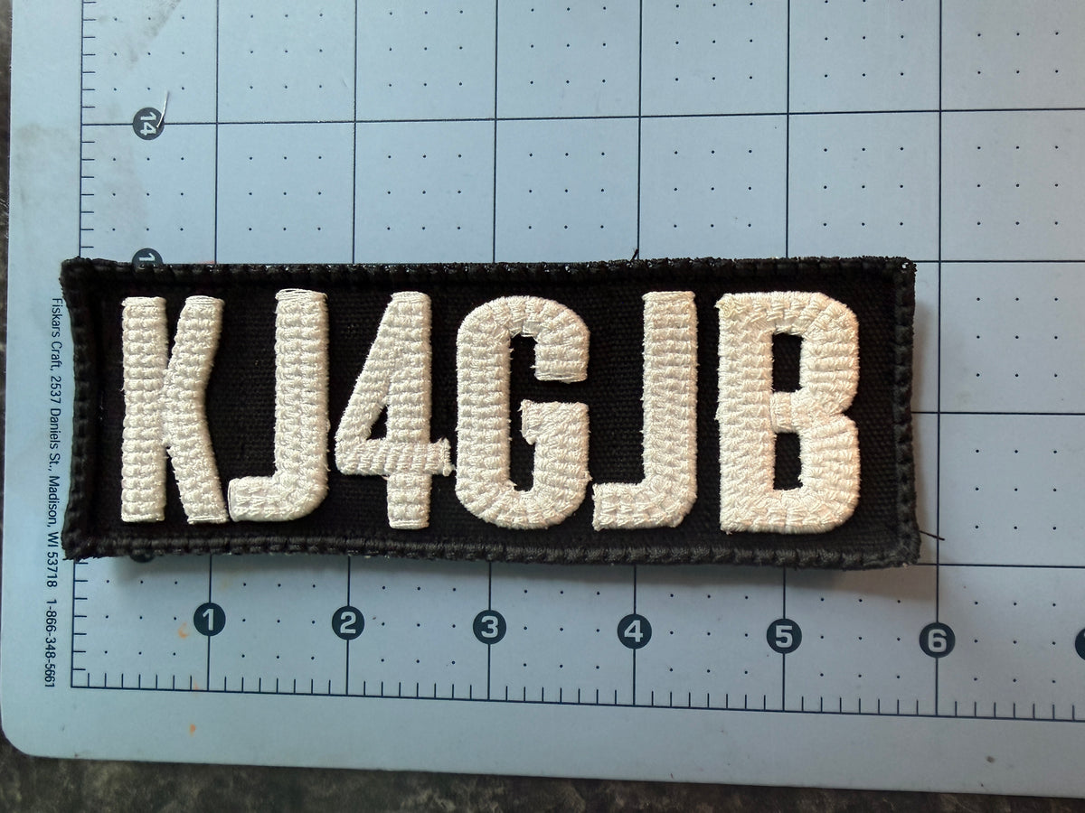 3D Puff Embroidered Call Sign Patch Varsity Inspired Texture