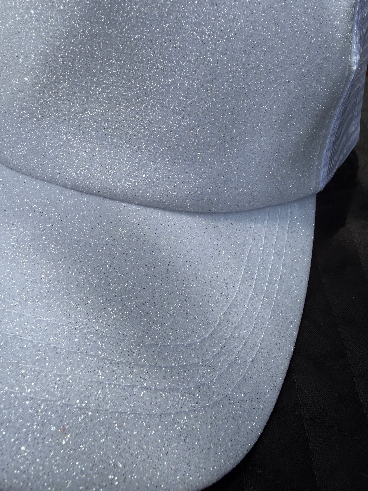 Custom Embroidered Ladies Glitter Mesh Trucker Hat for the Ham Radio YL's and XYL's