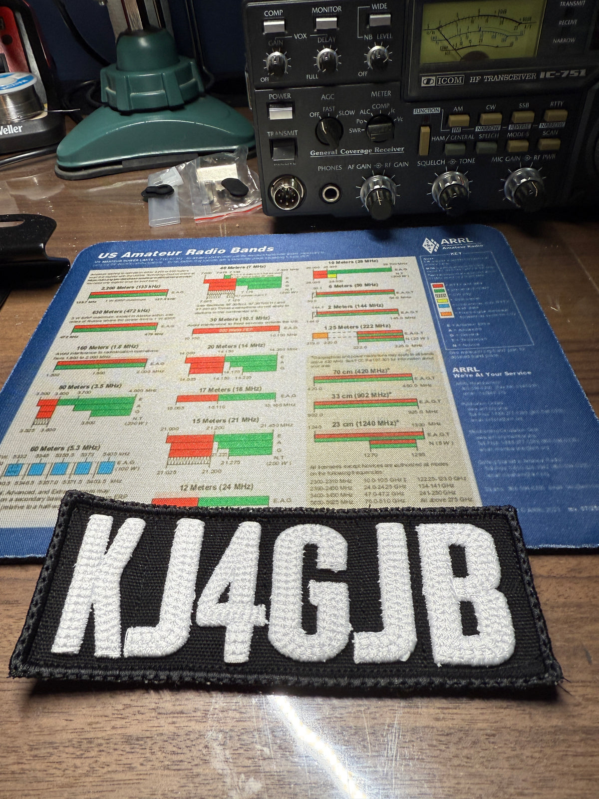 3D Puff Embroidered Call Sign Patch Varsity Inspired Texture
