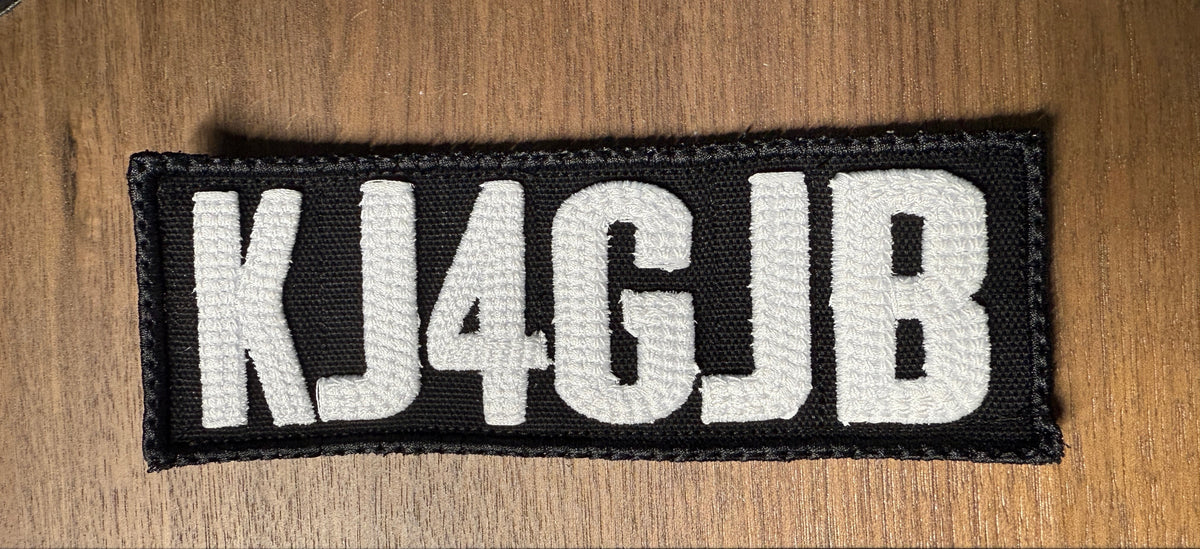 3D Puff Embroidered Call Sign Patch Varsity Inspired Texture