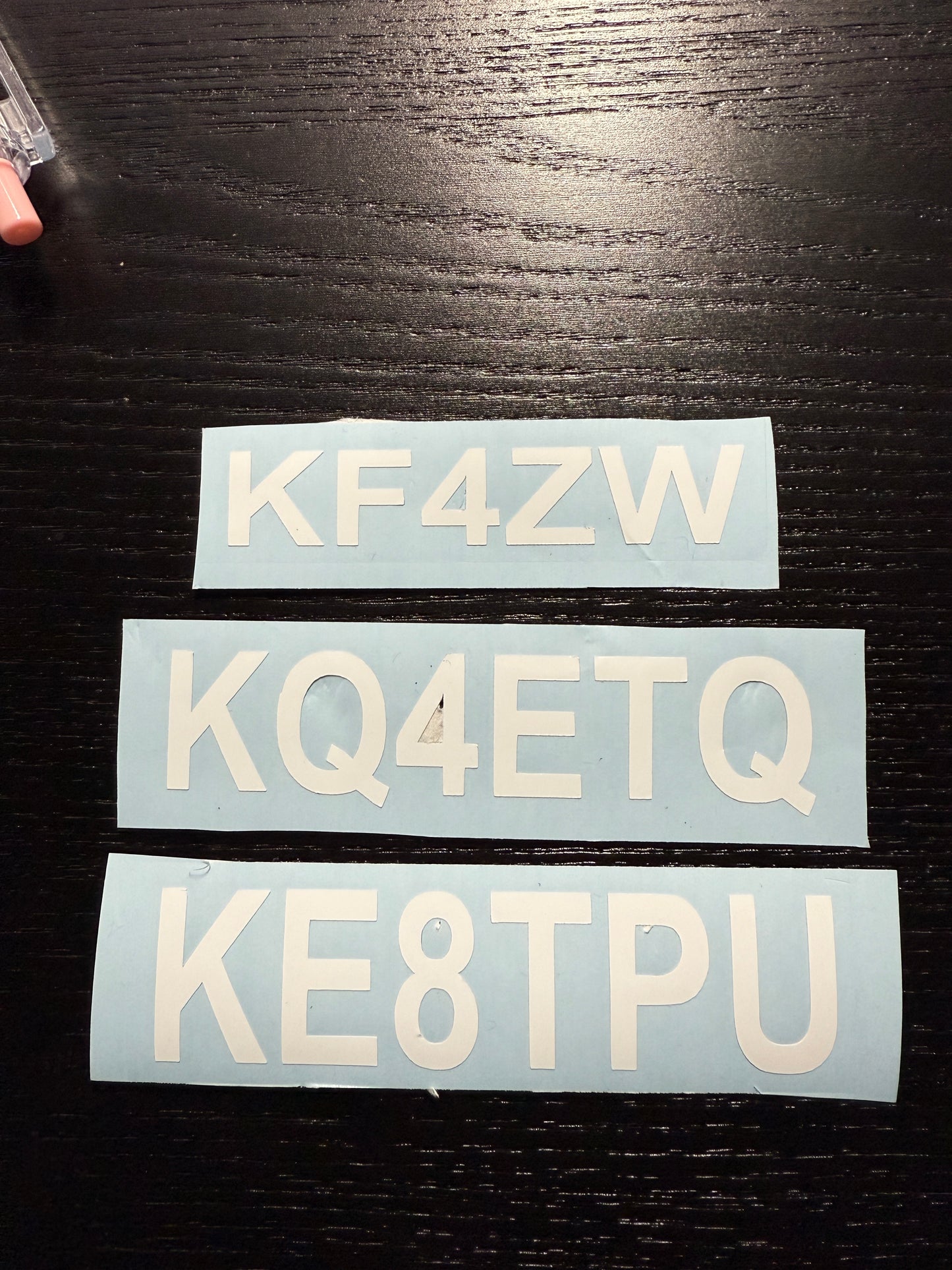 Amateur Radio Call Sign Vinyl Decals