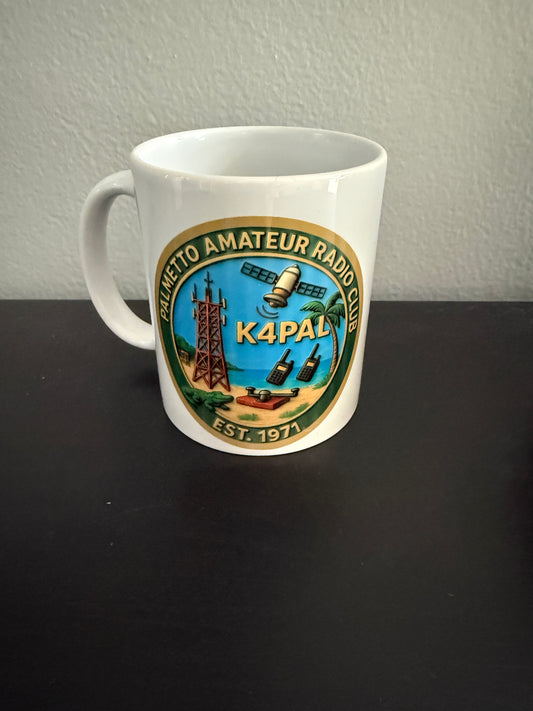 PARC Hoppers & Ham Radio Antenna White Ceramic Coffee Mug - 11 oz