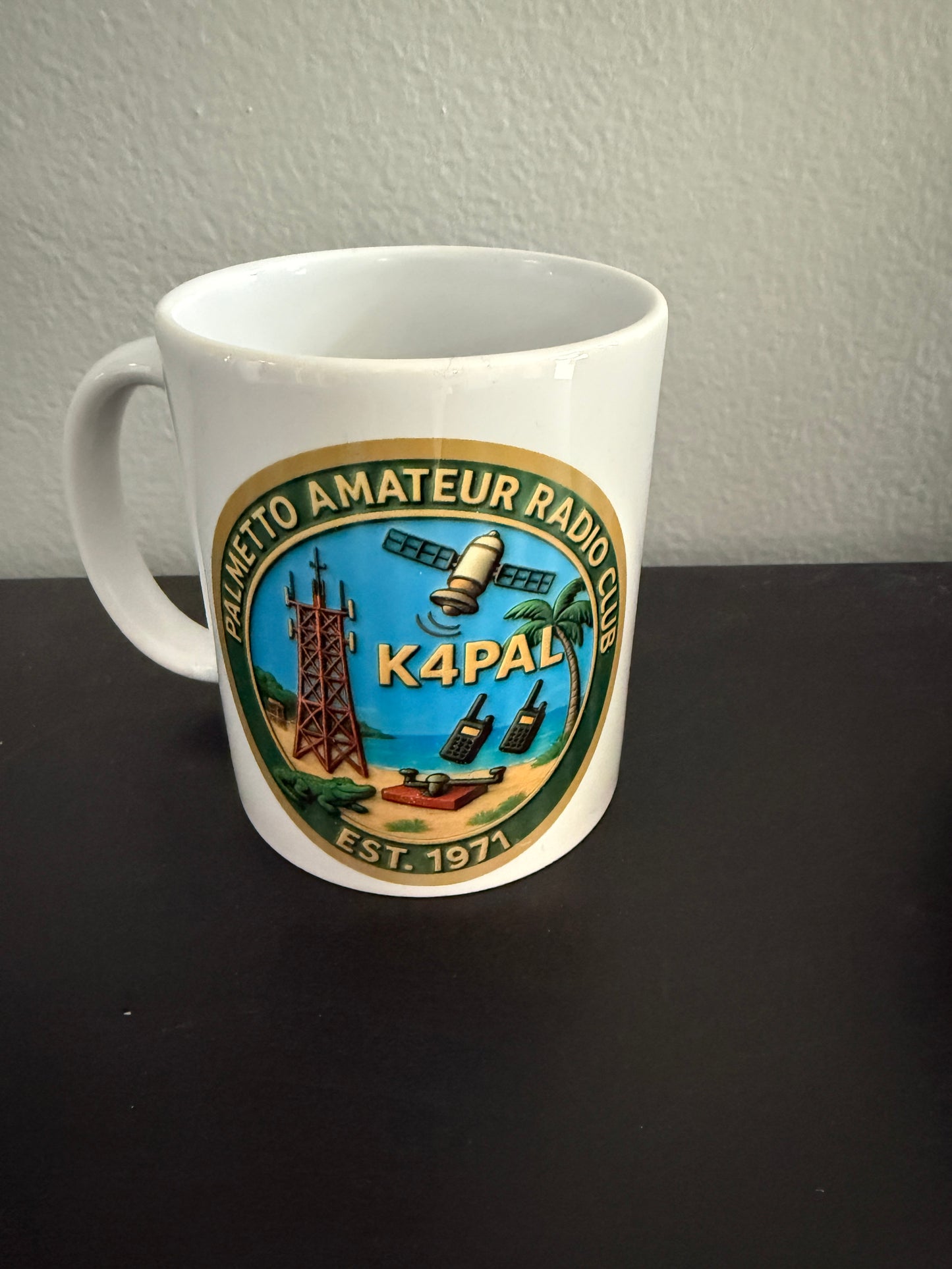 PARC Hoppers & Ham Radio Antenna White Ceramic Coffee Mug - 11 oz