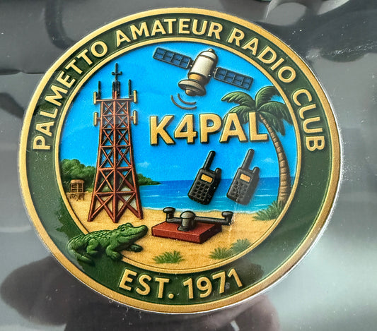 Palmetto Amateur Radio Club Official Logo Branded Full Color UV rated 3 inch Decals