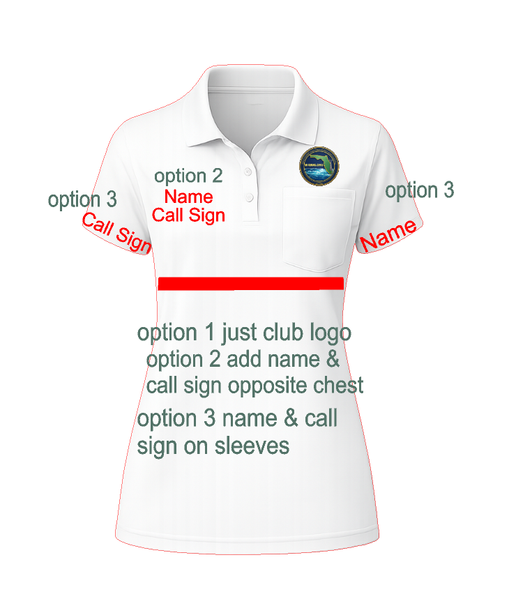 GCARA Embroidered Club Ladies Polo Gold Coast Amateur Radio