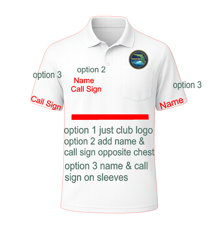 GCARA Embroidered Club Mens Polo Gold Coast Amateur Radio