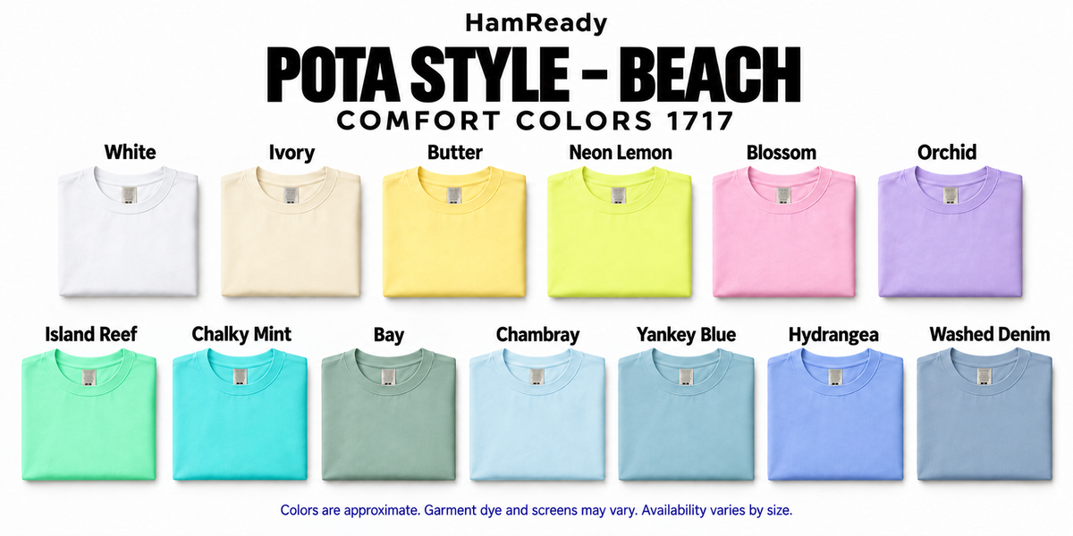 POTA Style – Beach Embroidered T-Shirt