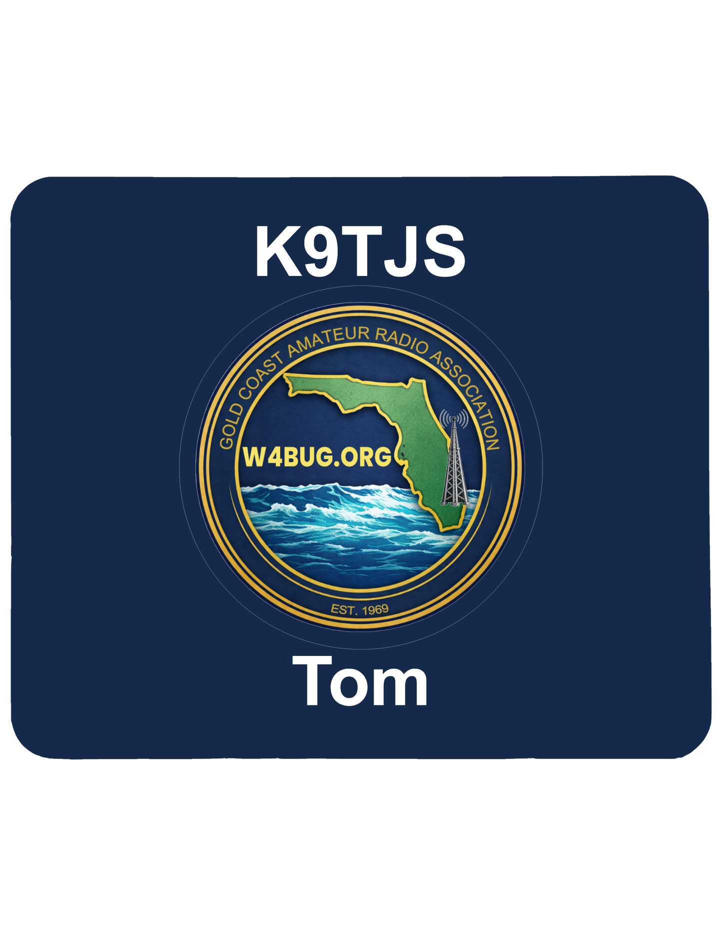 Personalized Ham Radio Club Logo Mouse Pad with Call Sign