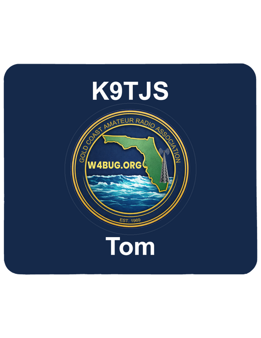 Personalized Ham Radio Club Logo Mouse Pad with Call Sign
