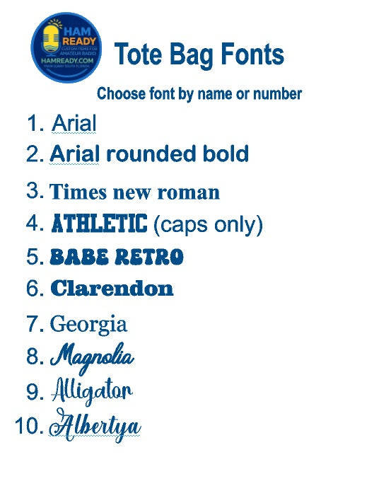 Logo or Call Sign Tote Bag