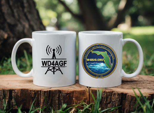 GCARA & Ham Radio Antenna White Ceramic Coffee Mug - 11 oz